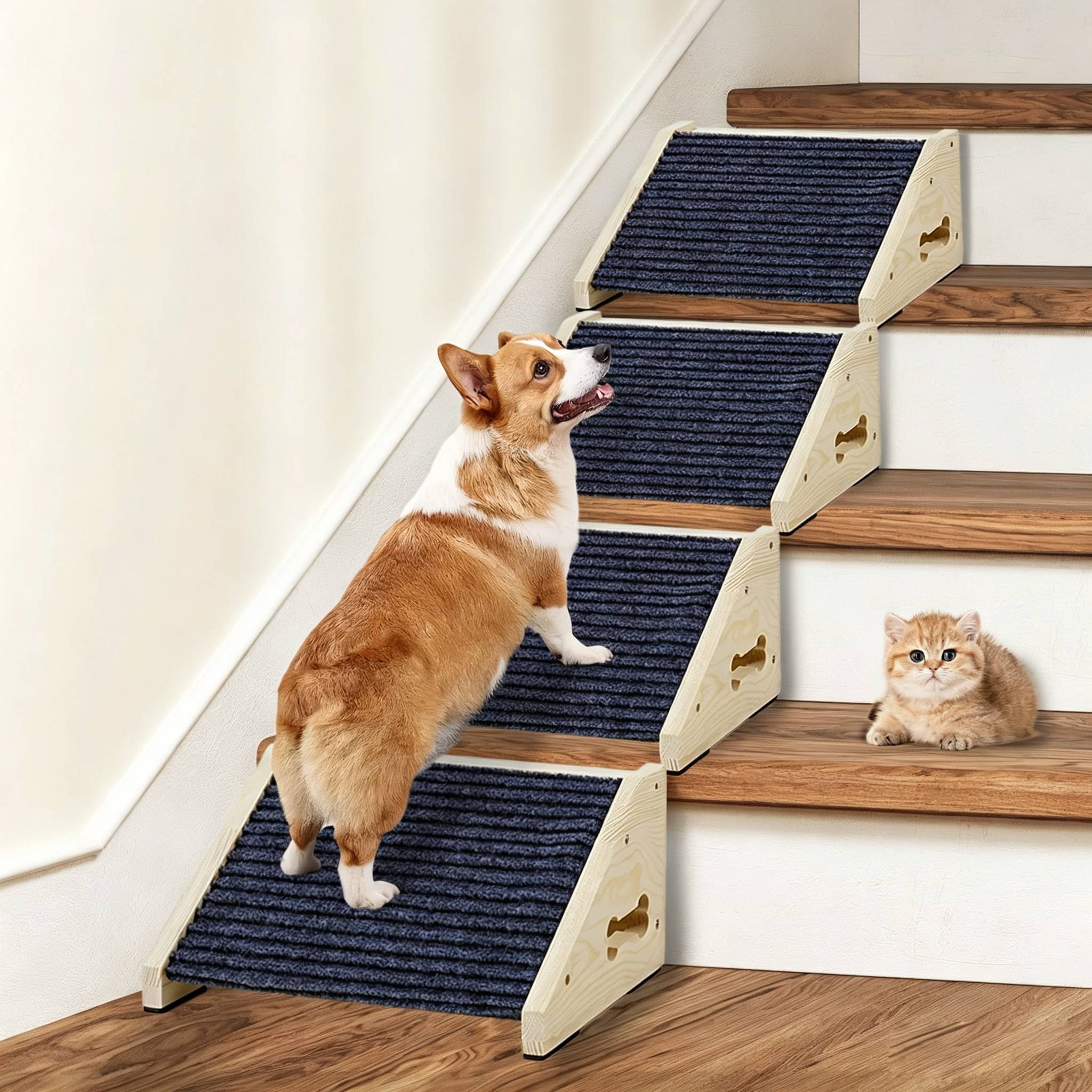 Calming Dog Bed - Rampe e scale in legno antiscivolo