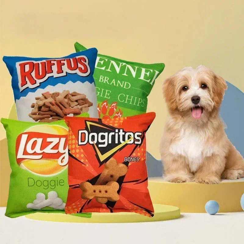 Pet Dental Chew Toy - Borsa per patatine Divertenti giocattoli per